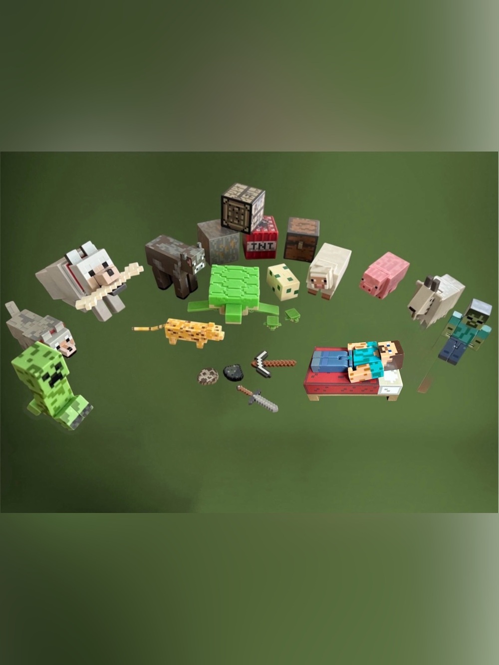 Collection of Minecraft action figures